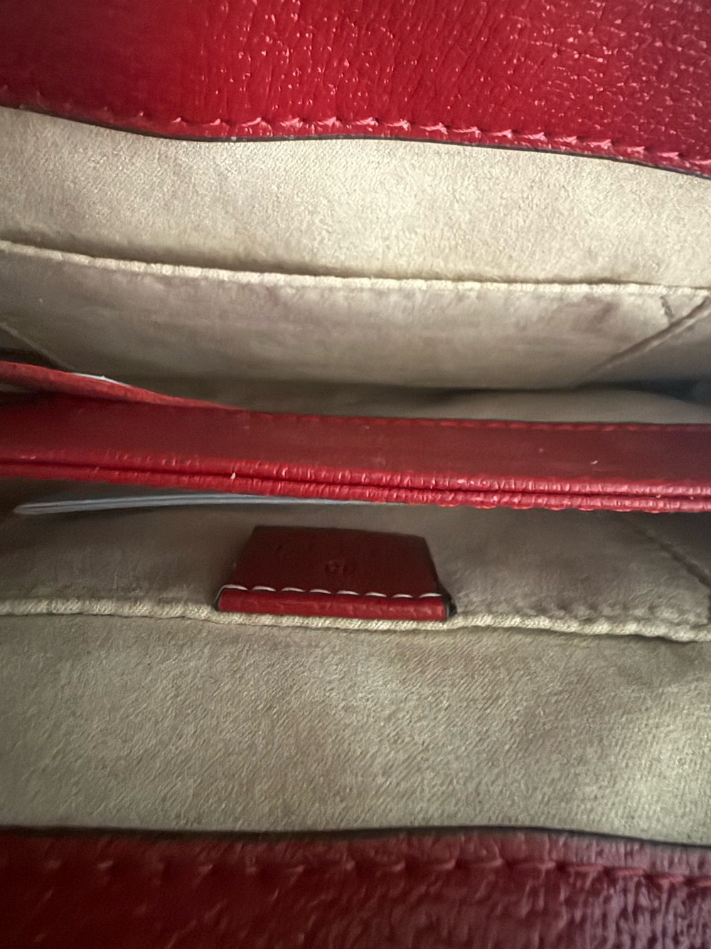 GG Supreme Ophidia Medium Shoulder Bag • Genuine Leather • Red/Navy • NWT - Picture 6 of 9